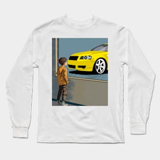 Yellow Audi a3 Kids Dream Long Sleeve T-Shirt